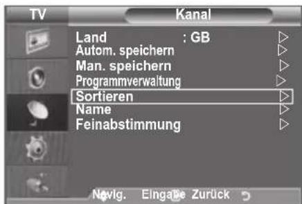 SAMSUNG LE46B550A5WXZG - Gespeicherte Sender sortieren - 1