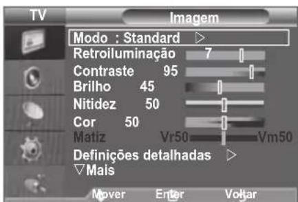 SAMSUNG LE46B550A5WXZG - Alterar o padrão de imagem - 1