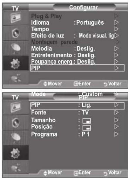 SAMSUNG LE46B550A5WXZG - Ver a imagem na imagem (PIP) - 1