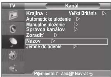 SAMSUNG LE46B550A5WXZG - Priradenie názvov kanálov - 1