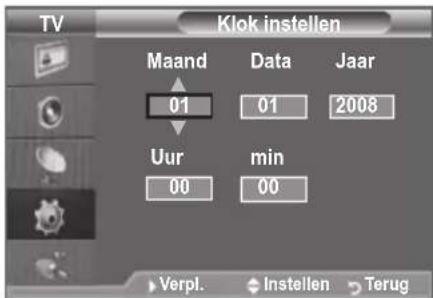 SAMSUNG LE46B550A5WXZG - De huidigeijd instellen en weergeven - 2