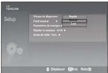 SAMSUNG LE46B550A5WXZG - Vitesse du diaporama: - 1