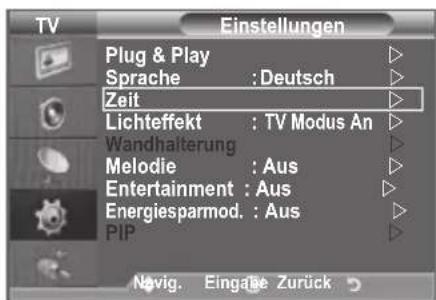 SAMSUNG LE46B550A5WXZG - Aktuelle Uhrzeit einstellen und anzeigen - 1