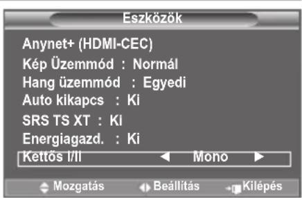 SAMSUNG LE46B550A5WXZG - A hangmod kivalasztasa - 1