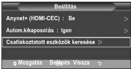 SAMSUNG LE46B550A5WXZG - Valtas es kereses az Anynet+ eszkozok kozott - 2