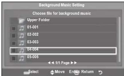 SAMSUNG LE46B550A5WXZG - Background Music Setting: - 1