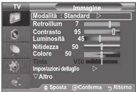 SAMSUNG LE46B550A5WXZG - Modifica dello standard dell'immagine - 1