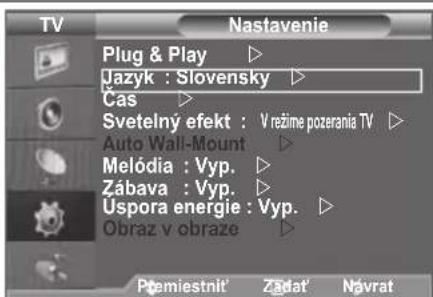 SAMSUNG LE46B550A5WXZG - Vyber jazyka - 1