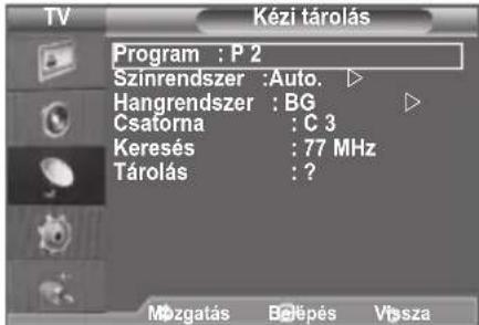SAMSUNG LE46B550A5WXZG - Csatornák kezi tárolása - 2