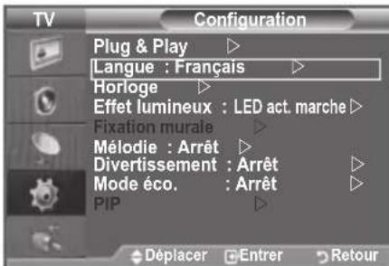 SAMSUNG LE46B550A5WXZG - Choix de la langue - 1
