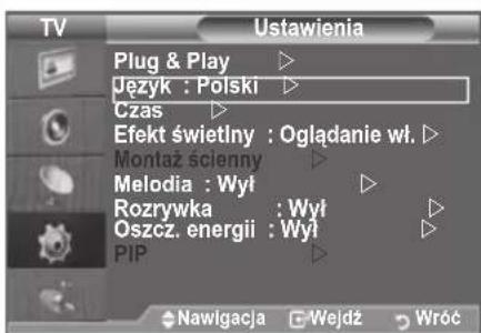 SAMSUNG LE46B550A5WXZG - Wybieranie jejzyka - 1