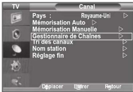 SAMSUNG LE46B550A5WXZG - Ajout/verrouillage de canaux - 1