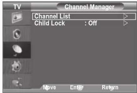 SAMSUNG LE46B550A5WXZG - Adding / Locking Channels - 2