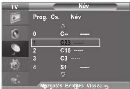 SAMSUNG LE46B550A5WXZG - Csatornanevek hozzárendelése - 2