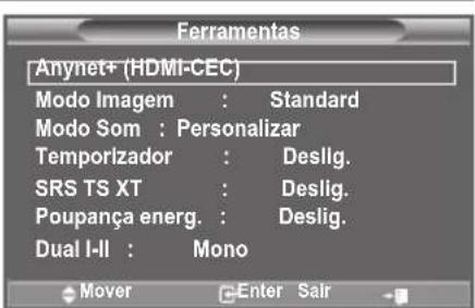 SAMSUNG LE46B550A5WXZG - Utilizar o Botão TOOLS - 1