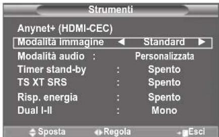 SAMSUNG LE46B550A5WXZG - Impostazioni rapide - 1