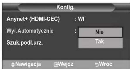 SAMSUNG LE46B550A5WXZG - Automatyczne wyluczanie urzadzenia Anynet+ w momencie wyluczenia telewizora - 1