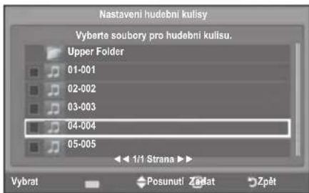 SAMSUNG LE46B550A5WXZG - Nastavení hudební kulisy: - 1