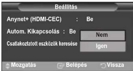 SAMSUNG LE46B550A5WXZG - Anynet+ eszkozok automatikus kikapcsolasa a TV keszulek kikapcsolasakor. - 1