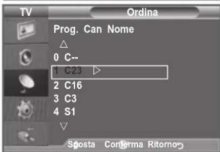 SAMSUNG LE46B550A5WXZG - Ordinamento dei canali memorizzati - 2