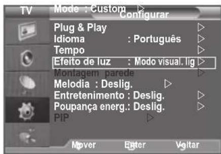 SAMSUNG LE46B550A5WXZG - Configurar o Efeito de luz (consoante o Modelo) - 1