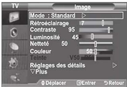 SAMSUNG LE46B550A5WXZG - Changement de la norme image - 1