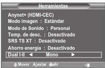 SAMSUNG LE46B550A5WXZG - Selección del modo de sonido - 1