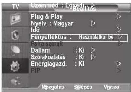 SAMSUNG LE46B550A5WXZG - A fenyeffektus kivalasztása (tipusfuggó) - 1