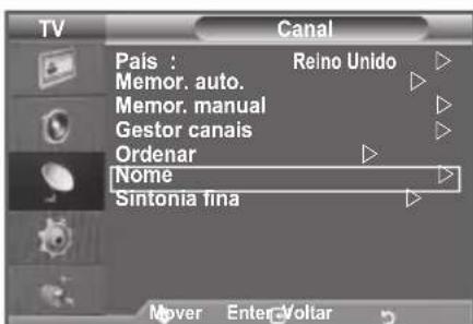 SAMSUNG LE46B550A5WXZG - Atribuir nomes a canais - 1