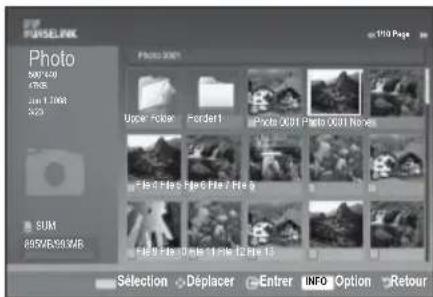 SAMSUNG LE46B550A5WXZG - Utilisation de la liste PHOTO (JPEG) - 2