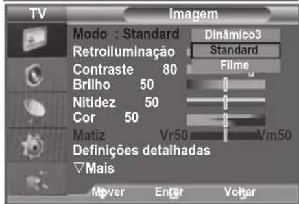 SAMSUNG LE46B550A5WXZG - Alterar o padrão de imagem - 2