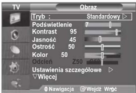 SAMSUNG LE46B550A5WXZG - Przegladanie menu - 1