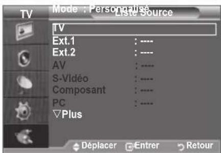 SAMSUNG LE46B550A5WXZG - Sélection de la source - 2