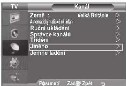 SAMSUNG LE46B550A5WXZG - Přirazováni názvù kanálú - 1