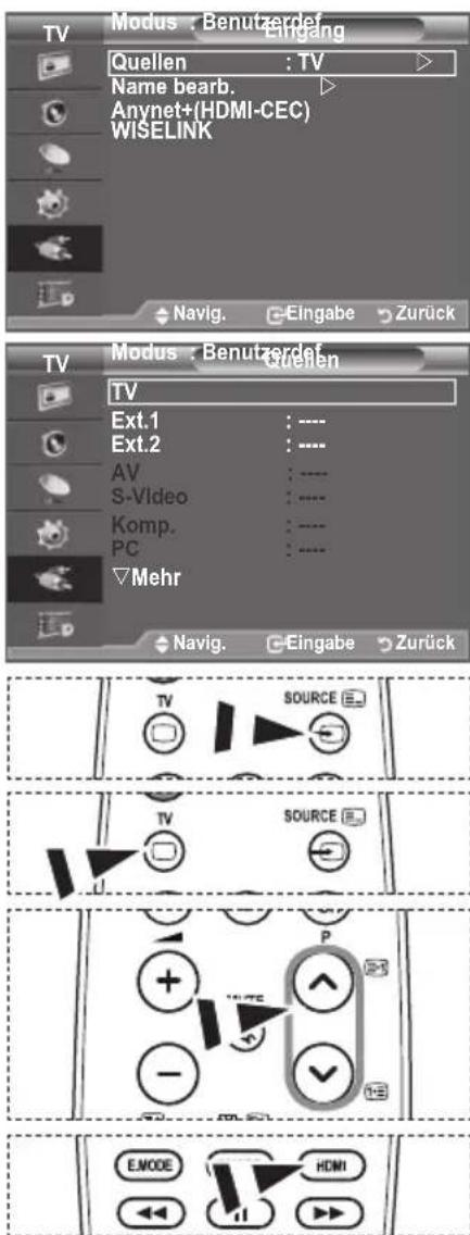 SAMSUNG LE46B550A5WXZG - Signalquelle auswahlen - 1