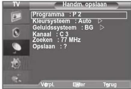 SAMSUNG LE46B550A5WXZG - Kanalen handmatig opslaan - 2