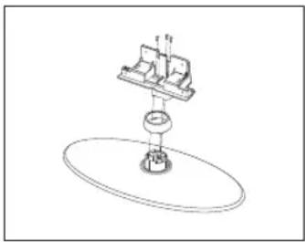 SAMSUNG LE26B450C4WXZG - Installing the Stand - 1