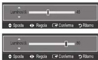 SAMSUNG LE26B450C4WXZG - Regolazione del valore Luminosità su 80 - 4