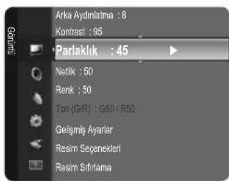 SAMSUNG LE26B450C4WXZG - Parlaklik ozelligini 80 olarak ayarlama - 3