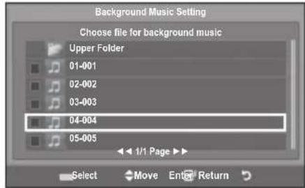 SAMSUNG LE46B550M2HXXU - Background Music Setting: - 1