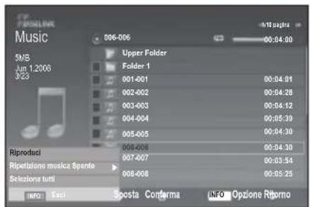 SAMSUNG LE46B550M2HXXU - Utilizzo dell'elenco MP3 - 2