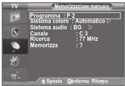 SAMSUNG LE46B550M2HXXU - > Modalità del canale - 2