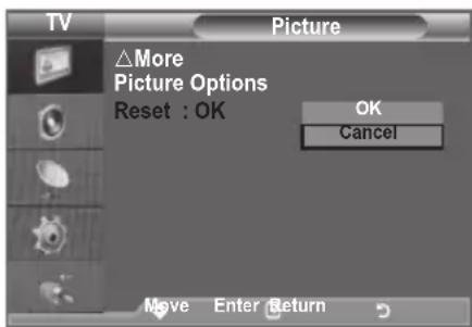 SAMSUNG LE46B550M2HXXU - You can return to the factory defaults picture settings. - 1