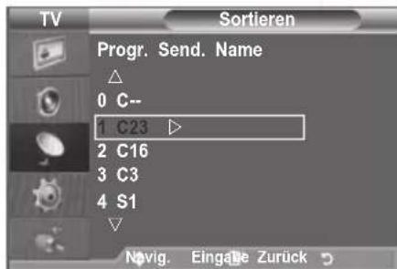 SAMSUNG LE46B550M2HXXU - Gespeicherte Sender sortieren - 2