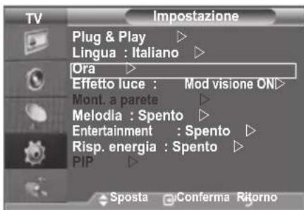 SAMSUNG LE46B550M2HXXU - Impostazione del timer di spegnimento - 1