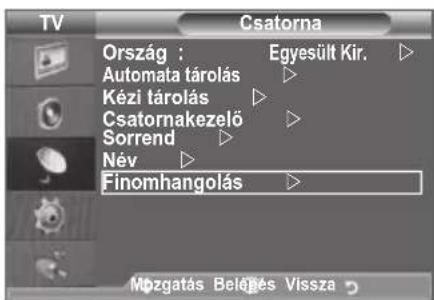 SAMSUNG LE46B550M2HXXU - Csatornák finomhangolása - 1