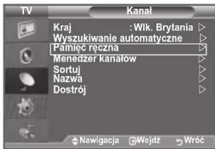SAMSUNG LE46B550M2HXXU - Ręczne programowania kanaiów - 1
