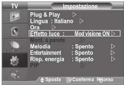 SAMSUNG LE46B550M2HXXU - Impostazione dell'Effetto luce (in base al modello) - 1