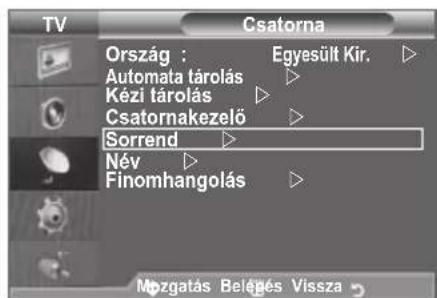 SAMSUNG LE46B550M2HXXU - Tárolt csatornák rendezésé - 1