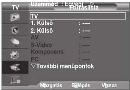 SAMSUNG LE46B550M2HXXU - Forrás kivalasztása - 2
